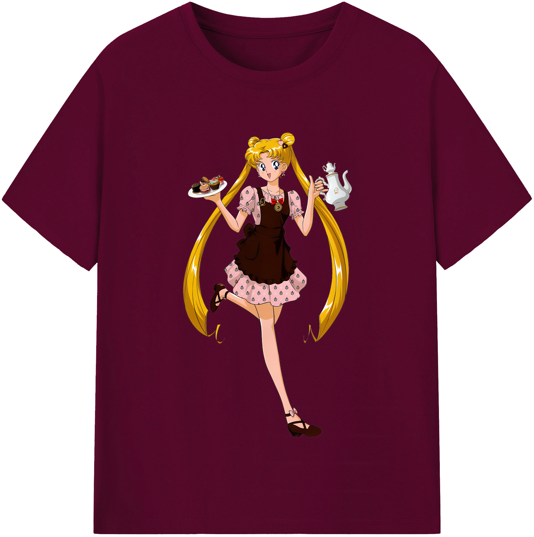 （画像用） 美少女戦士セーラームーン 愛野 美奈子 あいの みなこ Sailor Moon Aino Minako レディースカジュアルプリントTシャツ（綿100％）